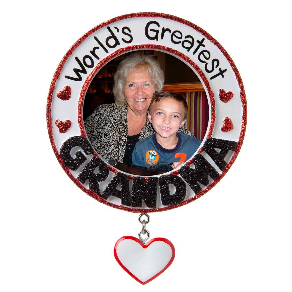 World’s Greatest Grandma Photo Frame Ornament Winterwood Gift