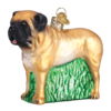 English Mastiff Glass Ornament