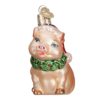 Old World Christmas Holly Pig Ornament