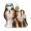 Shih Tzu Dog Glass Ornament