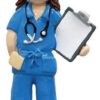 Woman in Medical Scrubs Doctor/Nurse Ornament