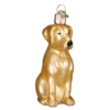 Yellow Lab Dog Glass Ornament