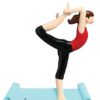 Yoga Pose Girl on Blue Mat Ornament