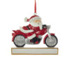 Santa on Motorcycle Ornament