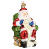 Santa Checking His List Ornament Old World Christmas