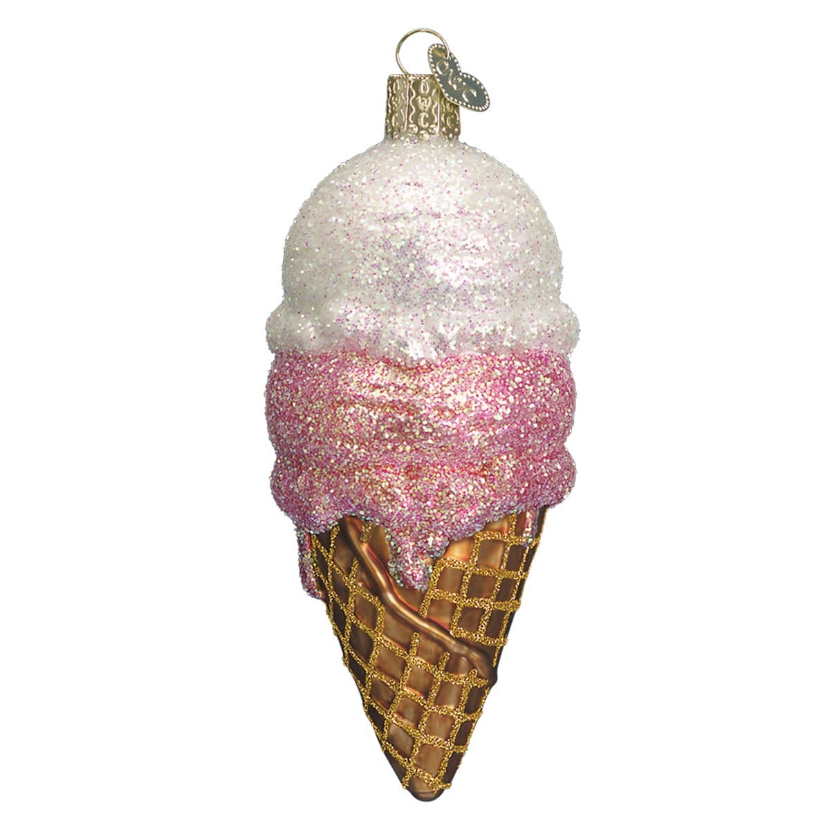 Ice Cream Cone Glass Ornament Winterwood Gift & Christmas Shoppes