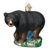 Black Bear Glass Ornament