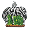 Zebra Old World Glass Ornament