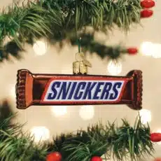SNICKERS CANDY BAR GLASS ORNAMENT