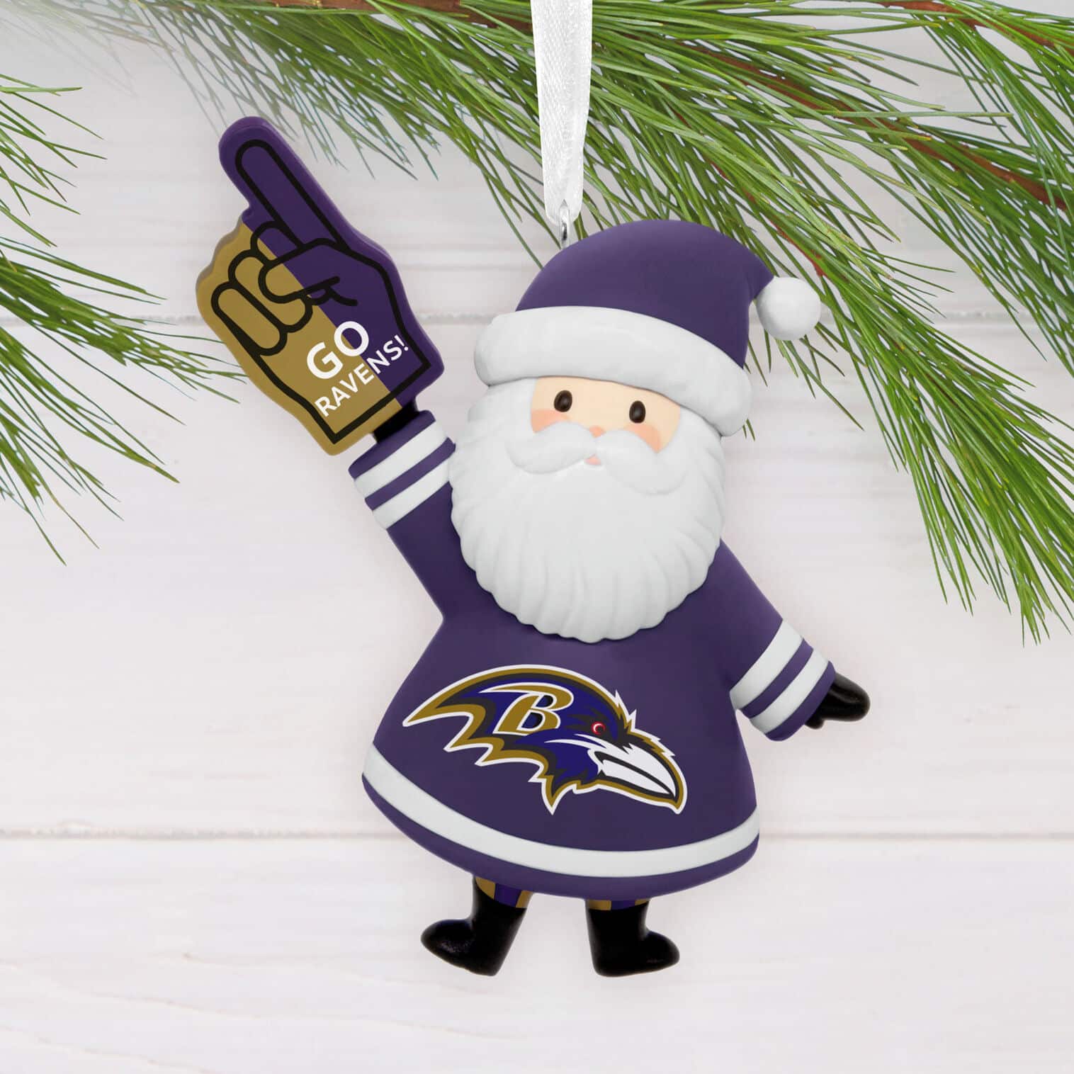 NFL Baltimore Ravens Santa Fan Hallmark Ornament