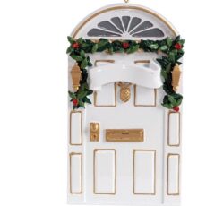 Traditional White Door Personalized Ornament